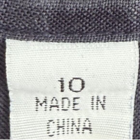 Night Womens 10 Boxy Sleeveless 100% Linen Tank Old Money Lagenlook Quiet Luxury - Picture 4 of 6